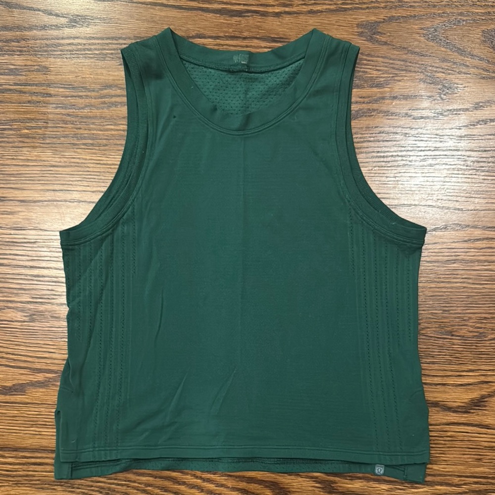 Lululemon Athletica Green Muscle Tee Sleeveless Top